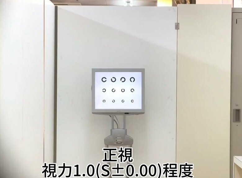 視力1.0の見え方（提供：坂田頼彦店主）