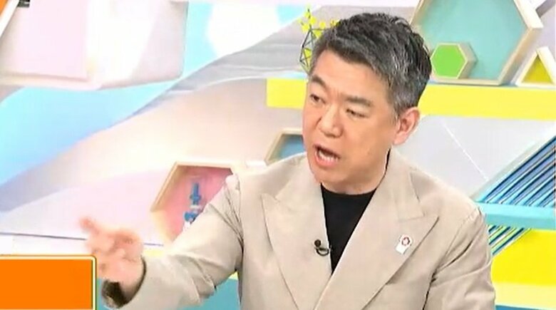 橋下徹氏（関西テレビ「ドっとコネクト」4/27放送より）
