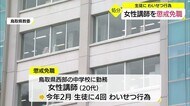 18歳未満の生徒にわいせつ行為…中学校の女性講師を懲戒免職(鳥取)