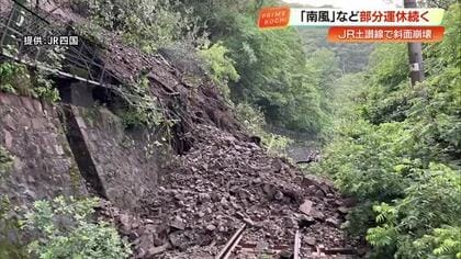 【高知】JR土讃線で土砂崩れ　特急・南風あすも一部運休　再開見込めず乗客の予定に直撃