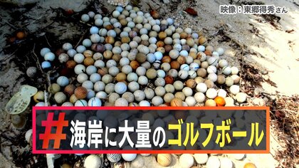 夕日に向かって打ち込む姿が…ゴルフボール石垣島の海岸に300個超漂着のナゾ
