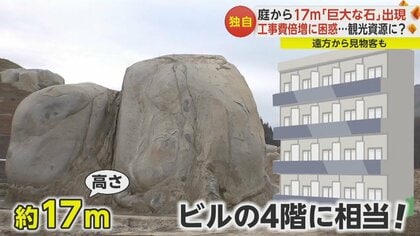 独自】「でかい！」高さ17mの“巨大な石”が突如出現 地元住民「町おこし