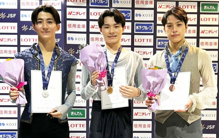 シニア男子表彰台（西日本選手権）