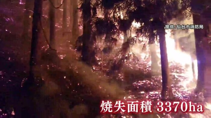 3370 haが焼失・平成以降最大の山林火災