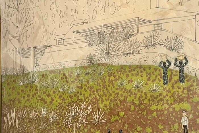 手前から貼り付けていった