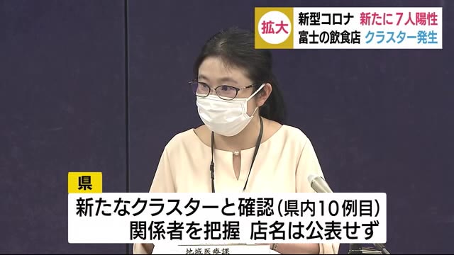 新型コロナ感染 新たに7人判明 富士市のスナックでクラスター発生