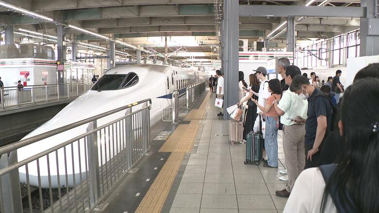お盆期間中の山陽新幹線利用者　台風影響心配も前年並み１９３万人　混雑のピークは８日と１６日　広島｜FNNプライムオンライン