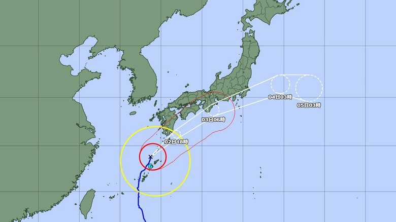 【台風情報】気象庁が台風6号に関する「全般気象解説情報」　トラック横転の猛烈な風や河川の氾濫に警戒を　2日から奄美・九州南部接近し3日には東日本太平洋側へ｜FNNプライムオンライン