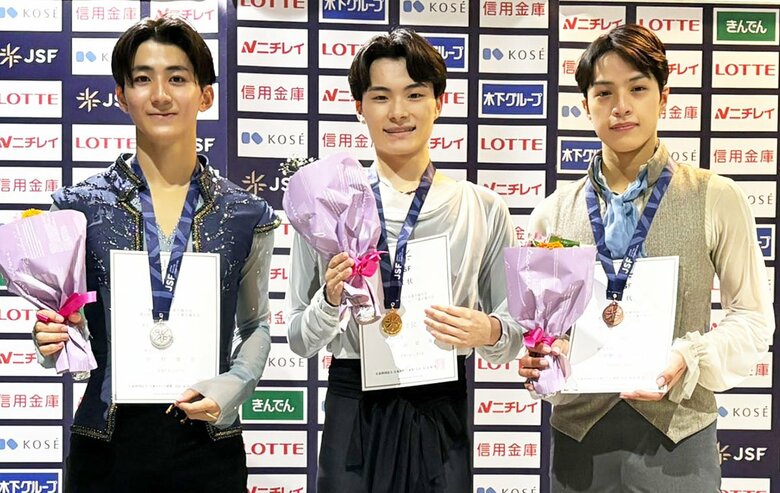 シニア男子表彰台（西日本選手権）