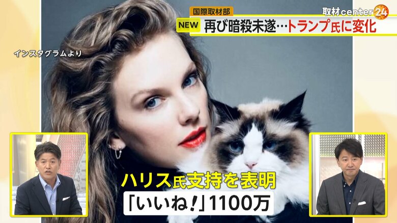 SNSでハリス氏支持を表明したテイラー・スウィフトさん