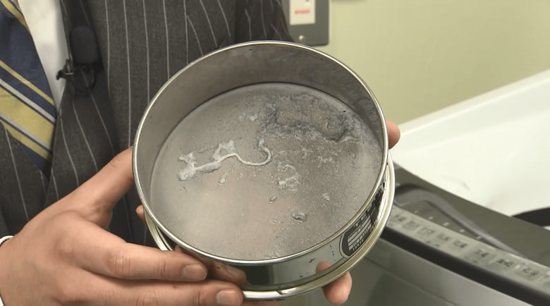 1回の洗濯でこれ程の繊維くずが下水に･･･
