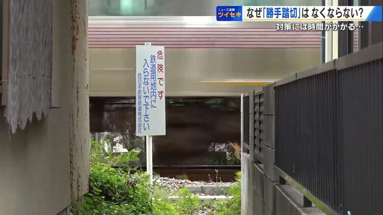 広島市安佐南区祇園の「勝手踏切」