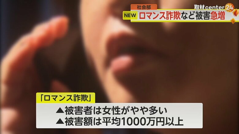 被害額は平均で1000万円以上というロマンス詐欺