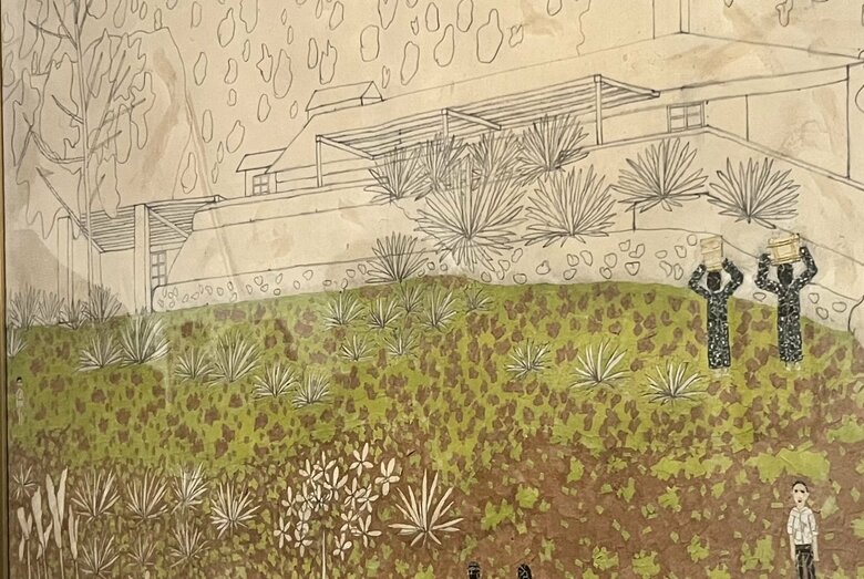 手前から貼り付けていった