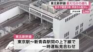 栃木県の地震で東北新幹線に影響　上下線で一時ストップ　全線で運転再開も一部に遅延〈宮城〉