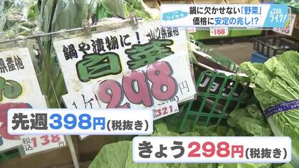 野菜の価格は？　青果店が教える『買い時』は…きのこ・白菜・水菜…今どうなってる？　【広島発】