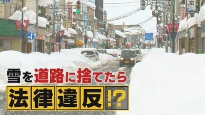 雪を道路に捨てたら法律違反?! 　専門家に聞く“除雪”の進め方「地域で話し合いを」【新潟発】