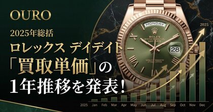 OURO【2025年総括】ロレックス デイデイト「買取単価」の1年推移を発表！