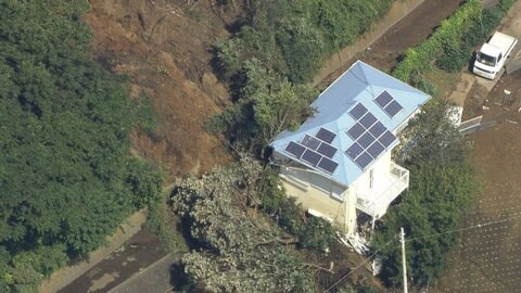 「怖くてしょうがない」印旛沼決壊で“水没”太陽光パネルから炎　横須賀の土砂崩れ現場は過去に崖の補強要請も実施されず