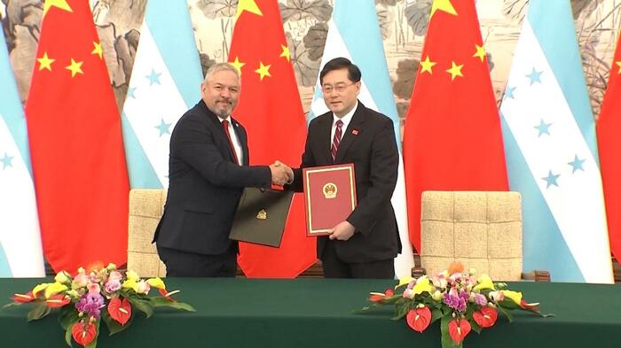 中国とホンジュラスが国交樹立を発表(3月26日)