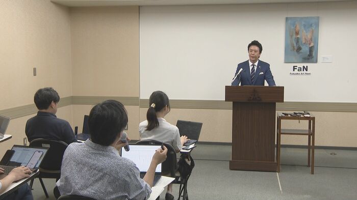 福岡市長記者会見(7月8日･福岡市役所)