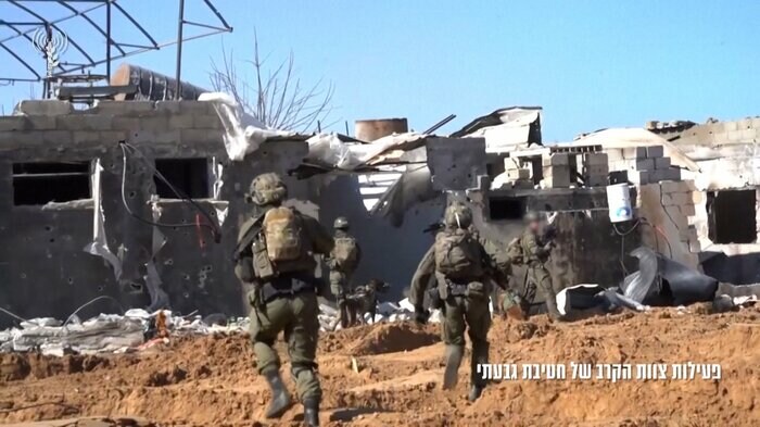 ガザ地区ではハマスとの戦闘が続く(イスラエル軍 3月10日公開)