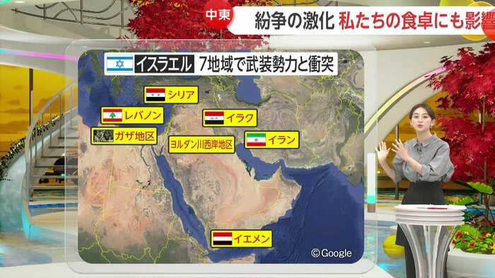 イスラエルは7つの地域と武力衝突している状況