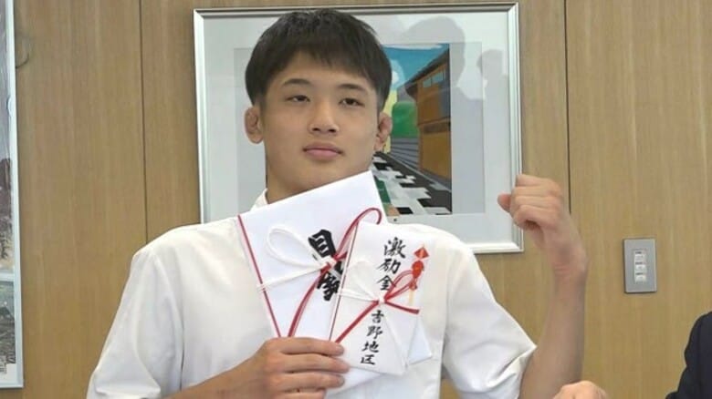 U17レスリング世界選手権、初出場へ「自分の力を出し切る」敦賀気比の日浦璃毘兎選手（15）が激励会で抱負　7月28日からギリシャで開催【福井】｜FNNプライムオンライン