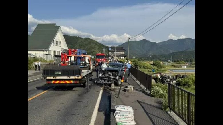 【速報】ミキサー車と衝突　乗用車運転の男性が重体　鳥取・八頭町の国道29号｜FNNプライムオンライン