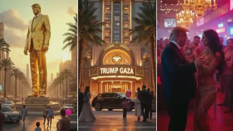 【物議】水着姿に黄金像…トランプ大統領が公開“ガザの未来”AI動画に批判殺到　ウクライナ鉱物資源の共同開発「自動的に安全確保される」持論展開｜FNNプライムオンライン