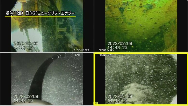 1号機で初確認された「燃料デブリ」と見られる物(右下)