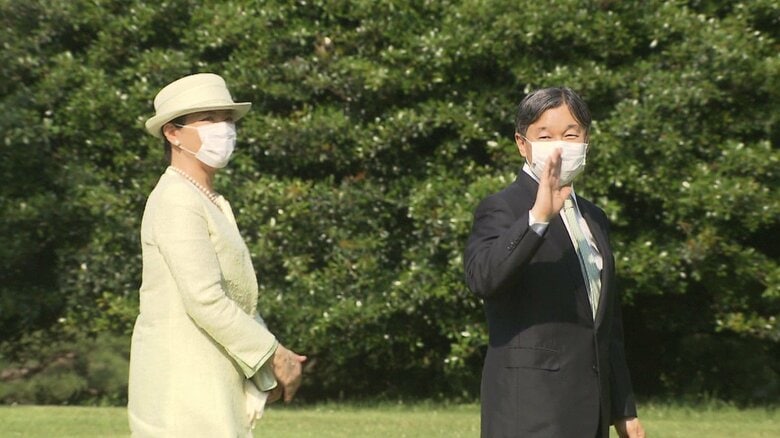 全国植樹祭に出席された両陛下(5月）
