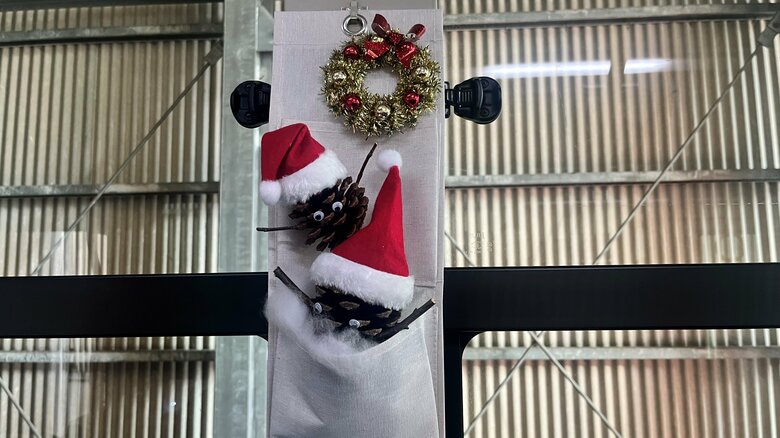 松ぼっくりサンタは今畑さん作