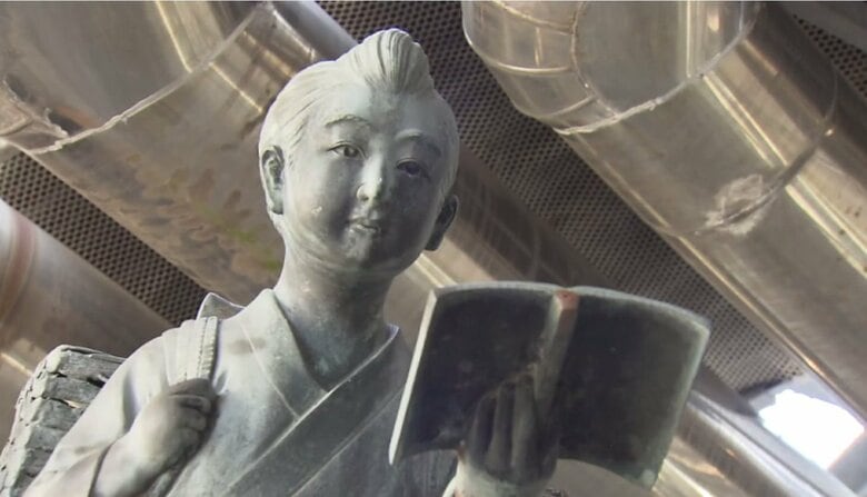 福田さんが落札した「金次郎の像」