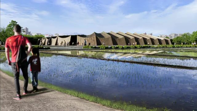 日本初の完全木造に（画像提供：福島ユナイテッドFC／CG製作：LITdesign）