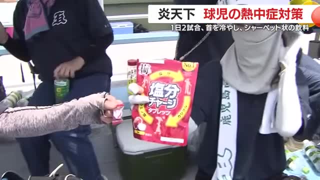 応援する側もフル装備で暑さ対策