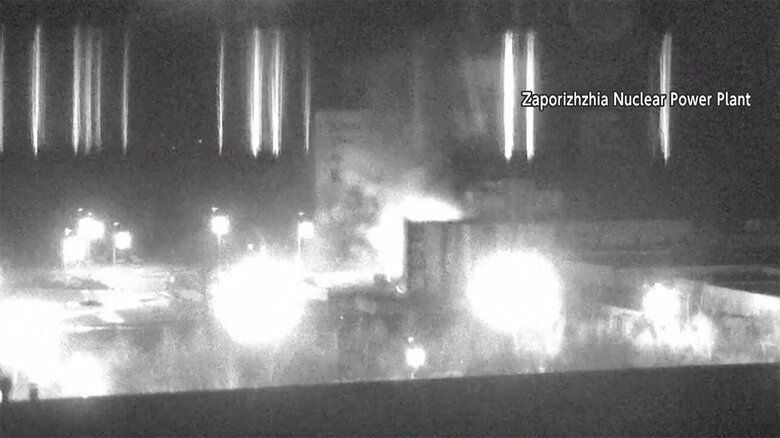 4日　ロシア軍の攻撃を受けたザポリージャ原子力発電所