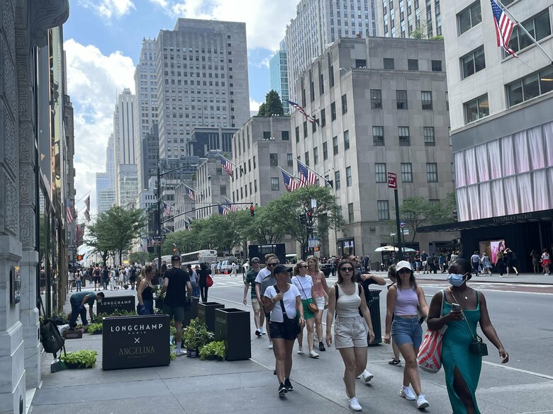 マンハッタンでのマスク着用は1～2割程度