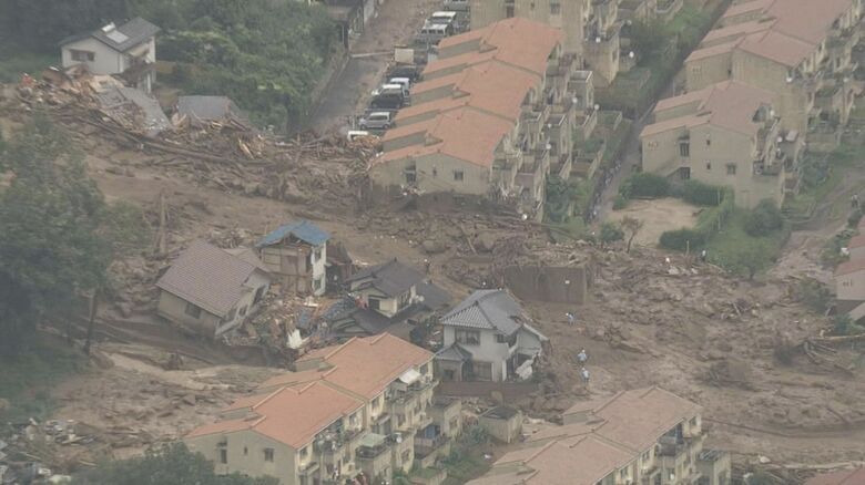 2014年　広島県で線状降水帯による大雨で発生した土砂災害　