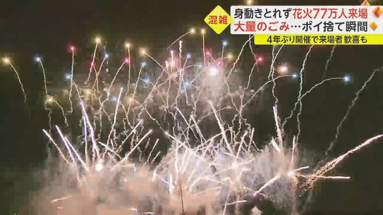 夏の夜空を彩った打ち上げ花火