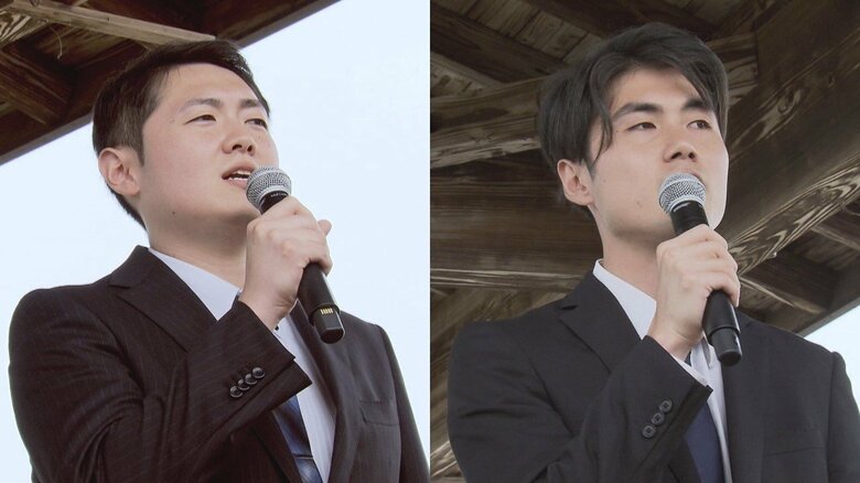 中之島保育所の園児だった岩本拓磨さんと佐藤寛也さん