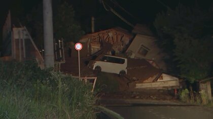 裏山から土砂崩れ「家が傾いている」　住人の55歳女性は下半身が埋まった状態で発見　大けがするも命に別条なし　大分・九重町