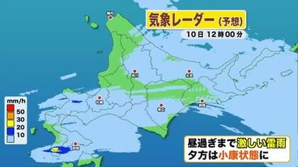 【北海道の天気 10日(金)】道北・後志で今年一番の大雨…昼過ぎまでは局地的な激しい雨や雷雨に注意！今夜は気温下がらず寝苦しい夜に
