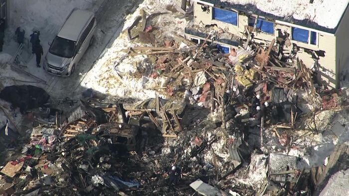 爆発の現場 爆発があった家のガス管は40年前のもの