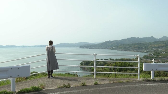 大村湾を一望できる場所がお気に入りだ