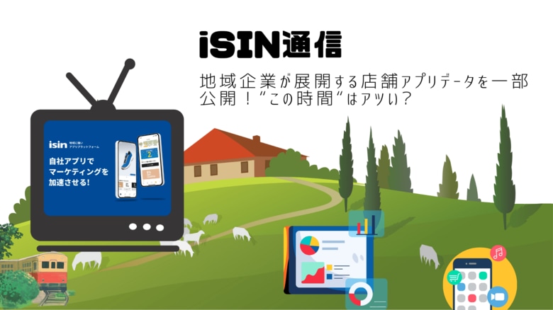 アプリ開発サービス『iSIN(イシン)』データ調査、店舗アプリの利用は営業時間外が24%!?アプリがもたらす地域DXとは