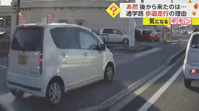 歩道にまさか…