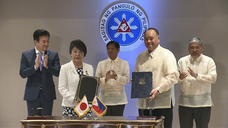 日比連携強化の署名式にはマルコス大統領も同席