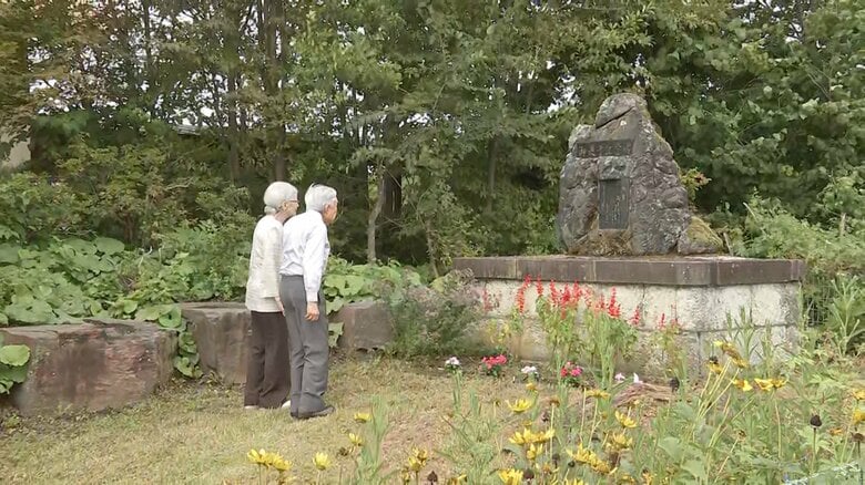 昭和天皇の御巡幸記念碑を訪問される　軽井沢・大日向地区