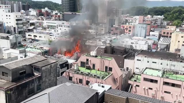 視聴者撮影　福島県いわき市平の火事